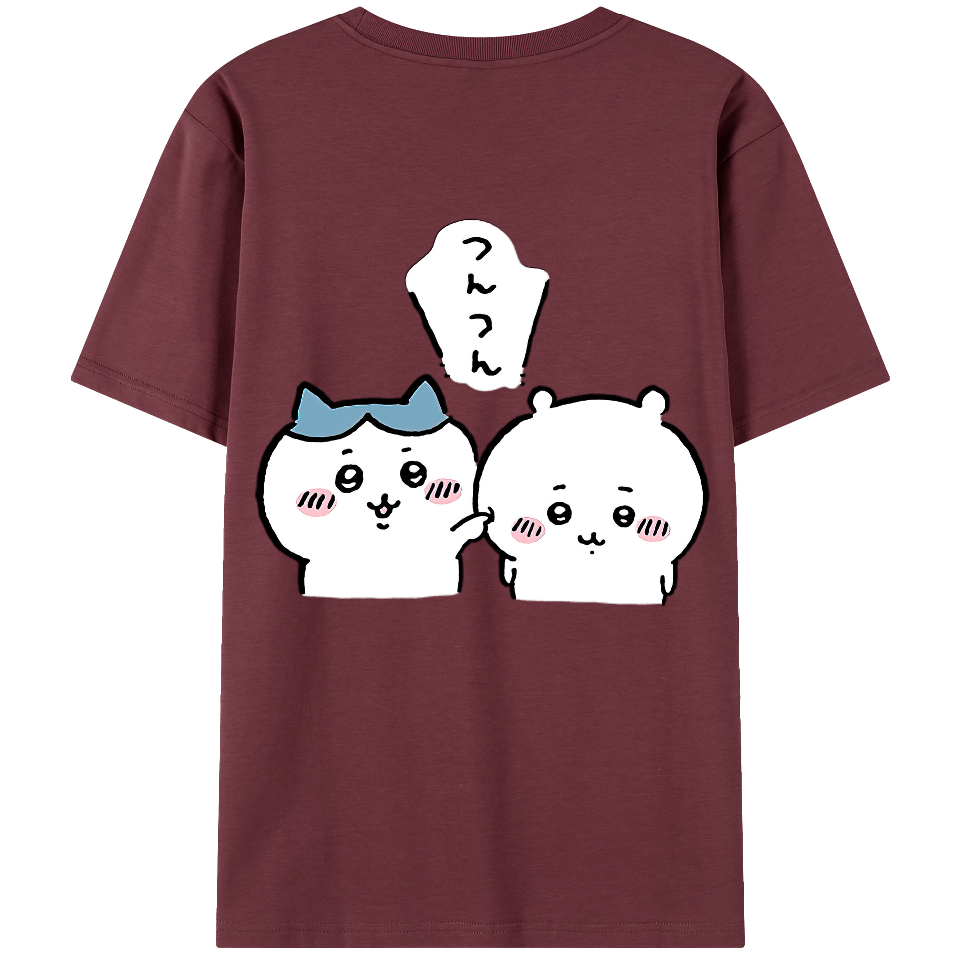 （画像用） ちいかわ ちいかわ Chii-kawa chiikawa 綿100％半袖Tシャツ（背面プリント）